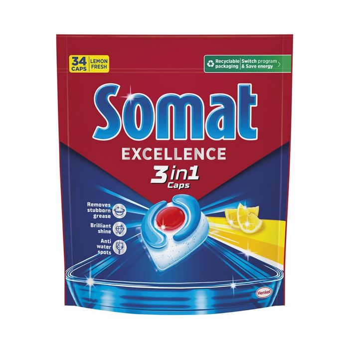 Somat 3In1 Lemon kapsułki do zmywarki 34 sztuki main product photo