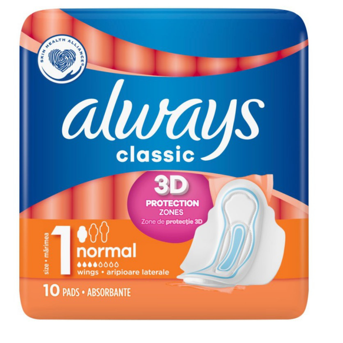 Always Classic Normal podpaski ze skrzydełkami 10 sztuk main product photo