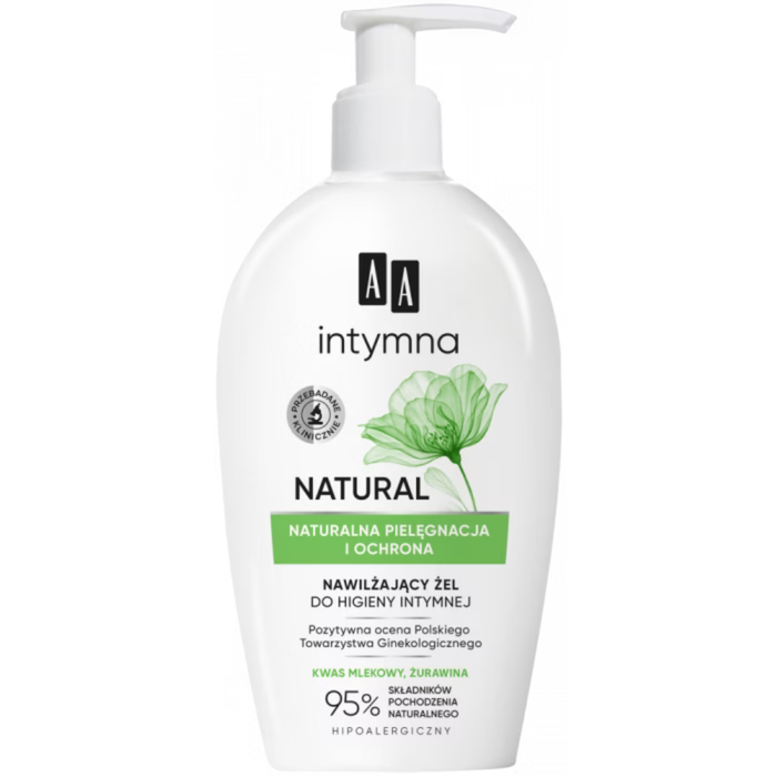 AA Intymna nawilżający żel do higieny intymnej Natural 95% 300 ml main product photo
