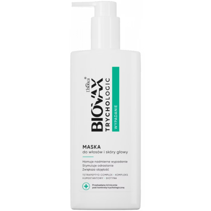 Biovax Trychologic maska do włosów i skóry głowy wypadanie, 200 ml main product photo