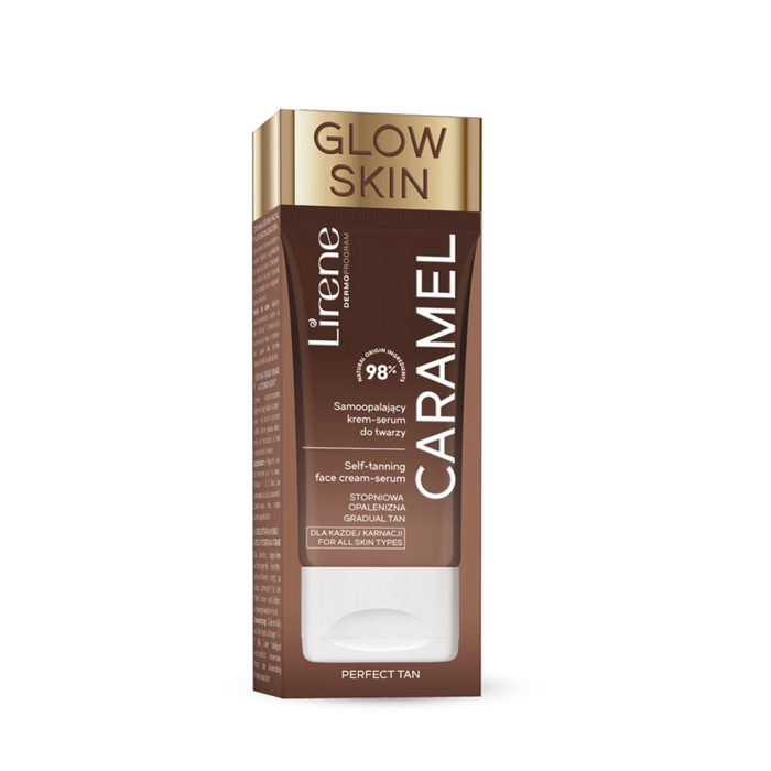 LIRENE PERFECT TAN SAMOOPALAJĄCY KREM-SERUM DO TWARZY CARAMEL 50 ML main product photo