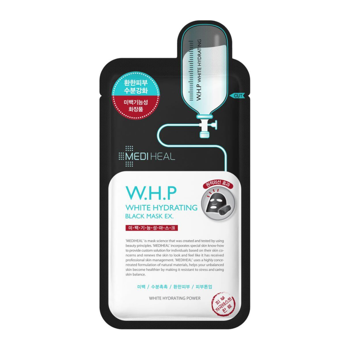 MEDIHEAL MASKA W PŁACHCIE W.H.P WHITE HYDRATING CZARNA NAWILŻAJĄCA main product photo