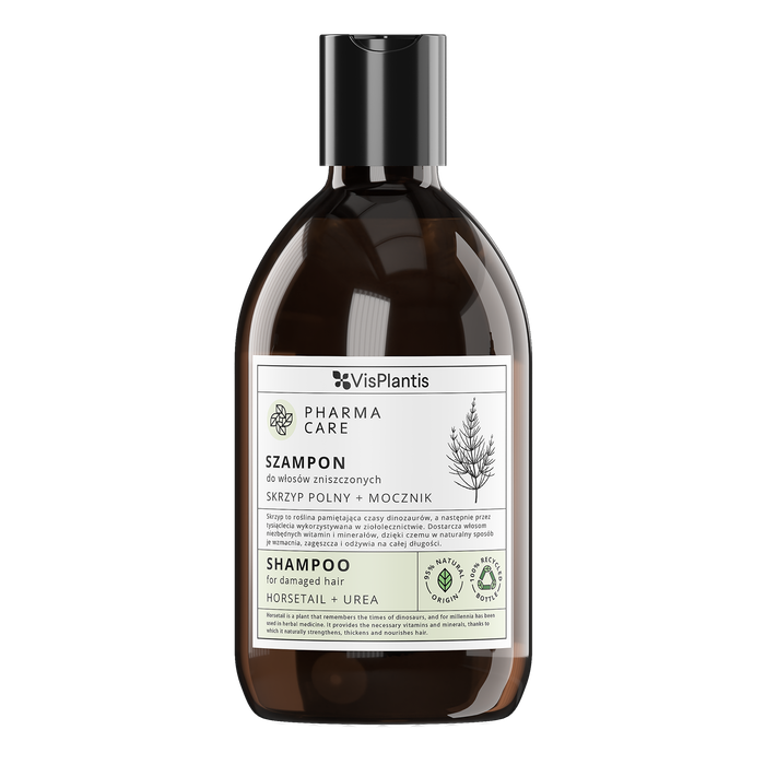 PHARMA CARE szampon do włosów zniszczonych, skrzyp polny + mocznik 500ML main product photo