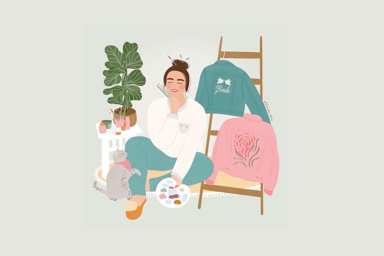 Klaudia Kroczek na ilustracji do podcastu Stawiam na nature